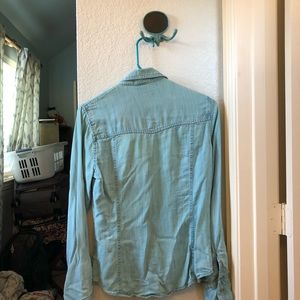 Anthropologie Chambray Button Up